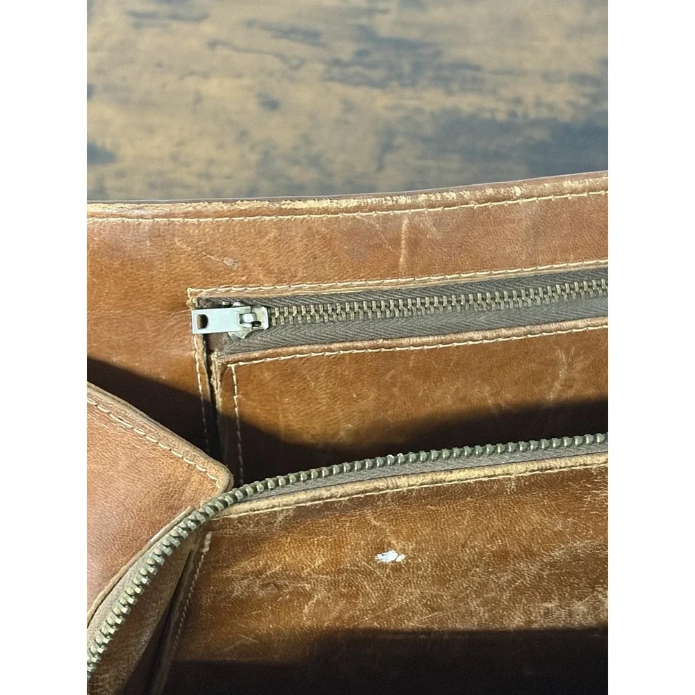 Vintage Robert's Leather Embossed Leather Purse Handbag Monterrey Mexico Made